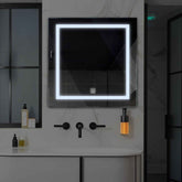Specchio LED Quadrato | Pulsante touch | Luce bianca fredda - Reyze Serie Salono Modello 1